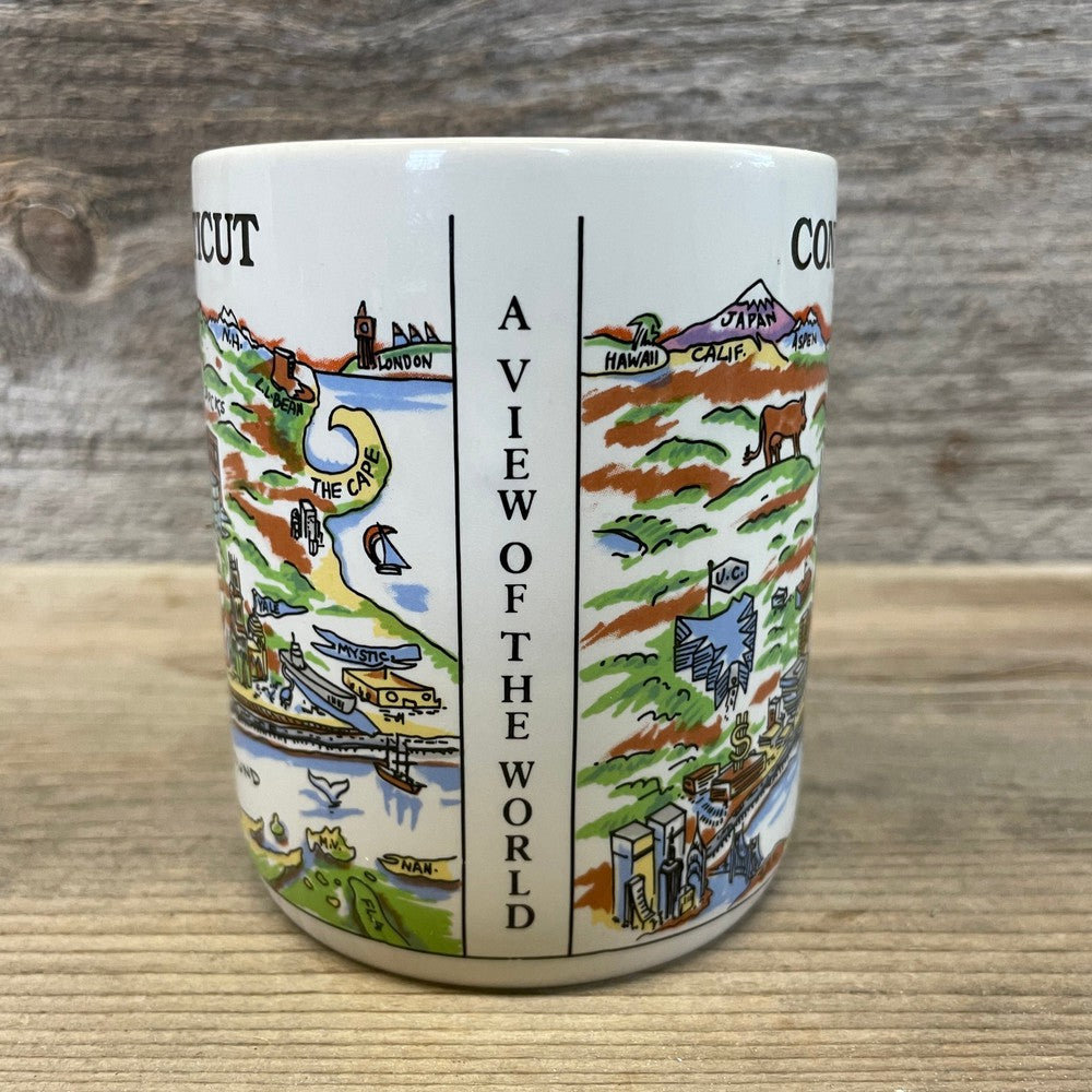 A View of the World City Mugs-Connecticut
