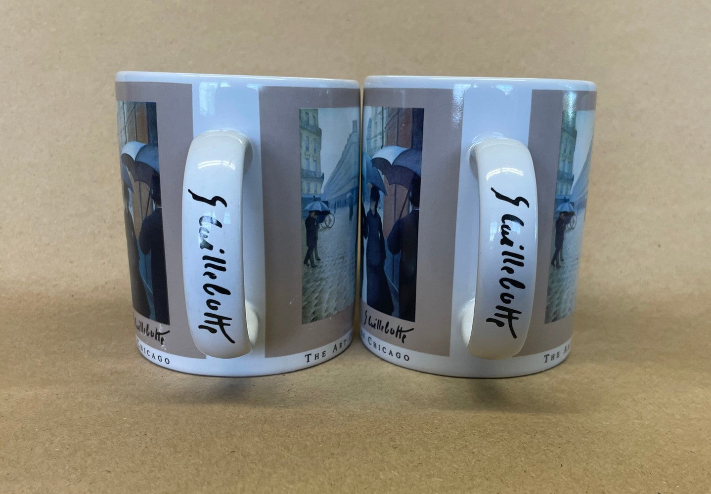 Art Institute Of Chicago Gustave Caillebotte Rainy Days Mugs-1993 Pair