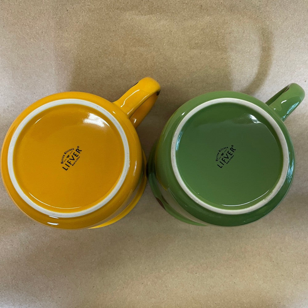 Better Kitchen Lifver Yellow and Green Mugs-Pair