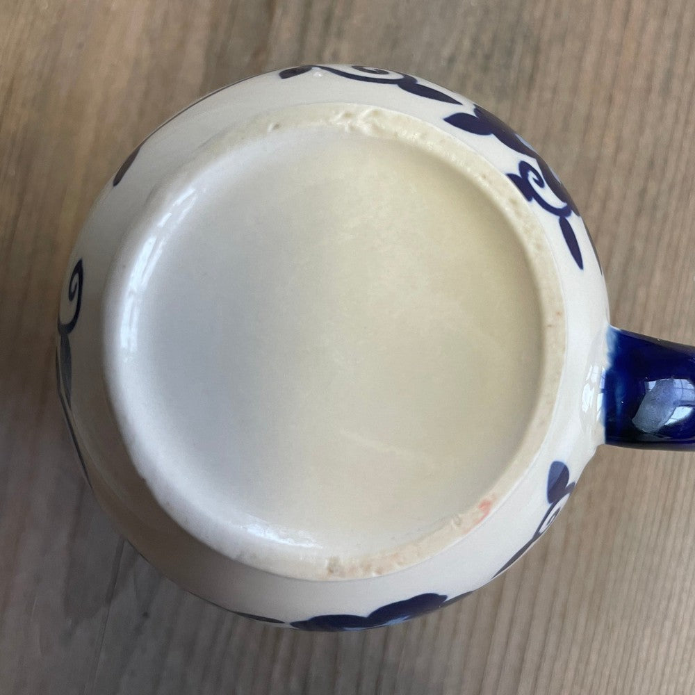 Blue and Red Floral Pattern Mug