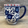 Blue and Red Floral Pattern Mug