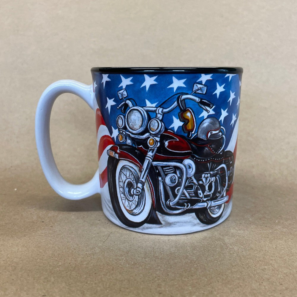 Burton + Burton Motorcyle with Flag Mug-2005