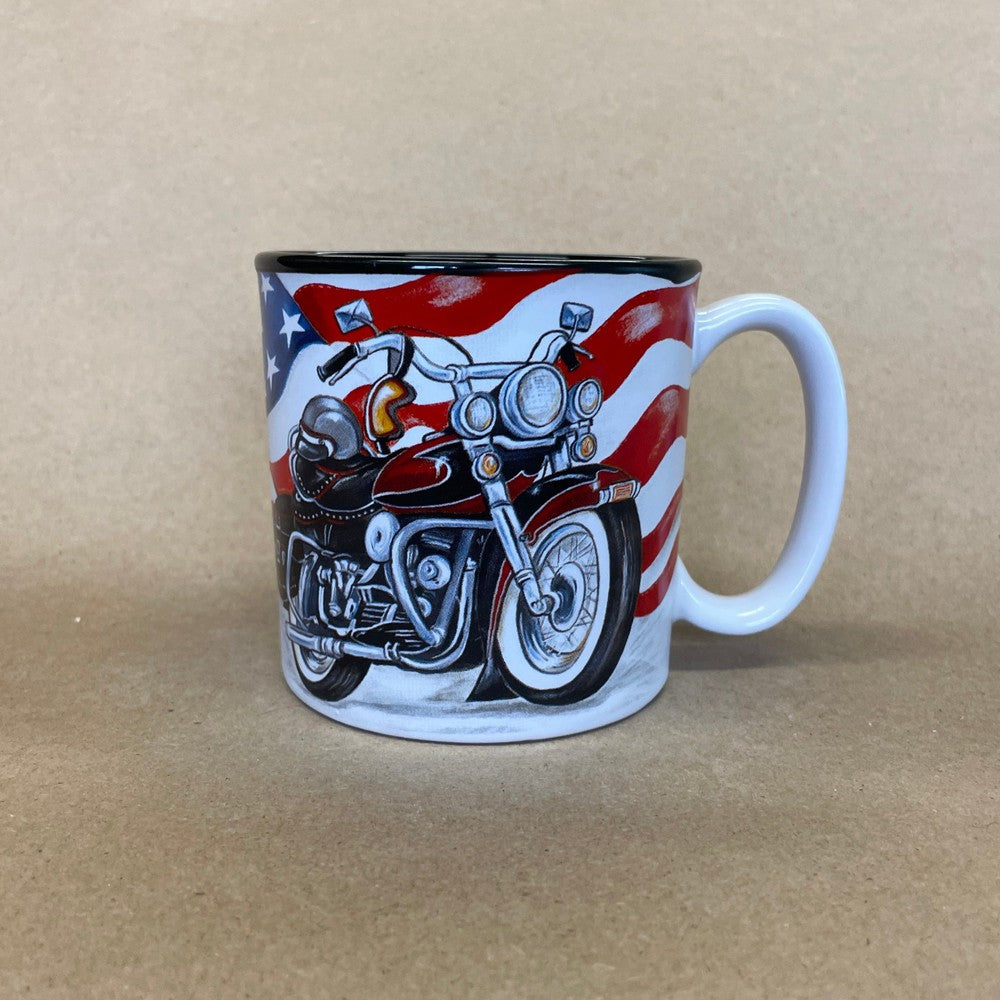 Burton + Burton Motorcyle with Flag Mug-2005