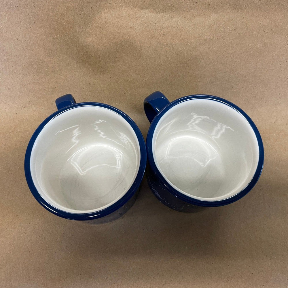 Caribou Coffee Blue Mugs-2014 Pair