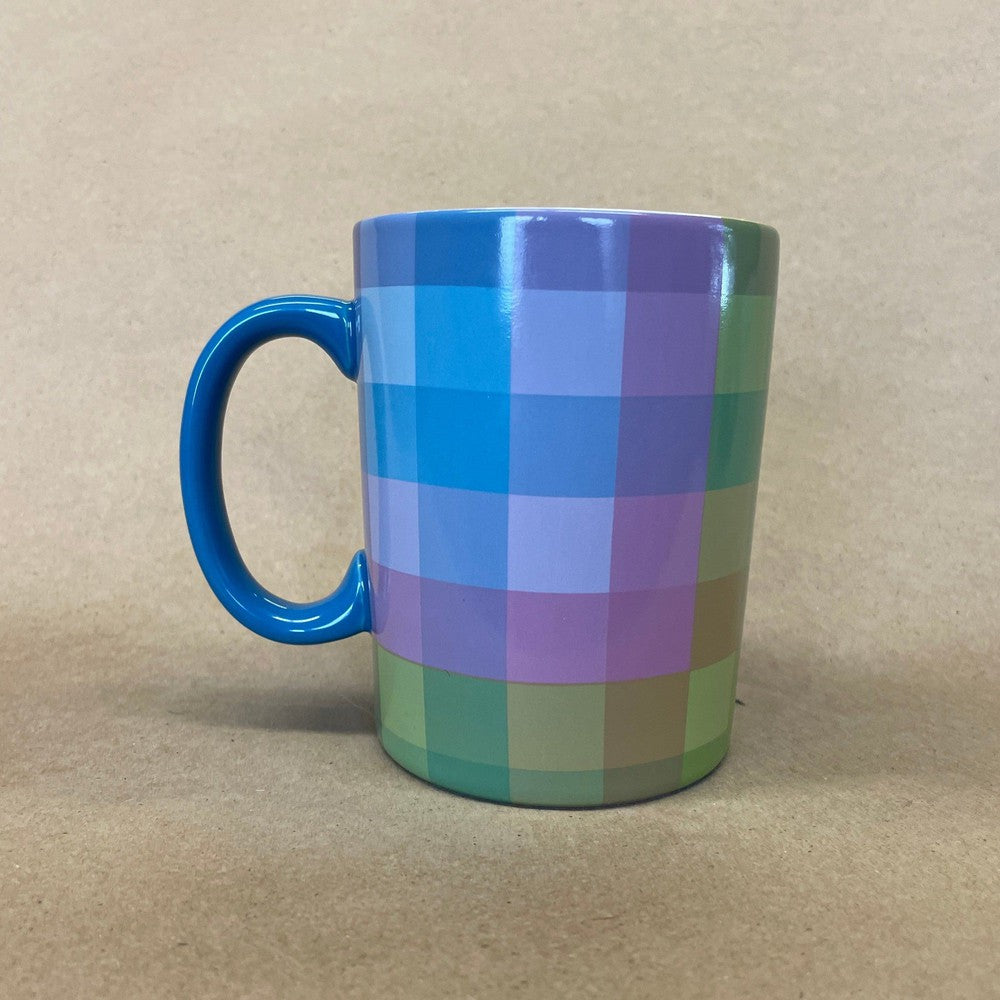 Caribou Coffee Pastel Plaid Mug-2022