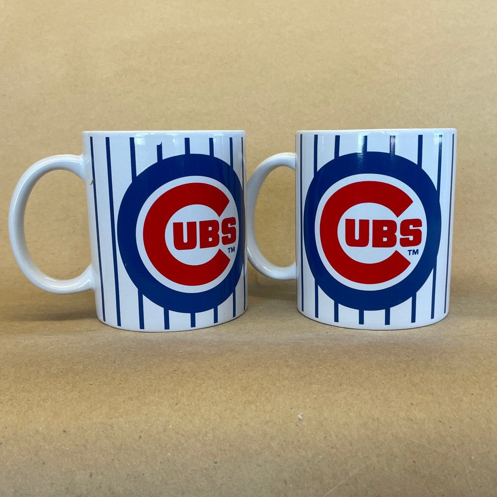 Chicago Cubs Pinstripe Mugs-Pair