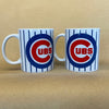 Chicago Cubs Pinstripe Mugs-Pair