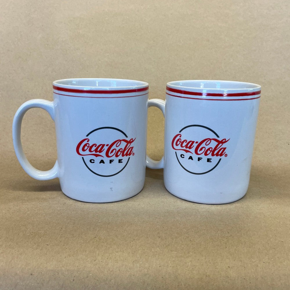 Coca-Cola Cafe from Gibson Mugs-2001 Pair