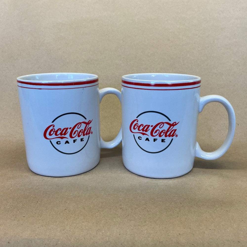 Coca-Cola Cafe from Gibson Mugs-2001 Pair