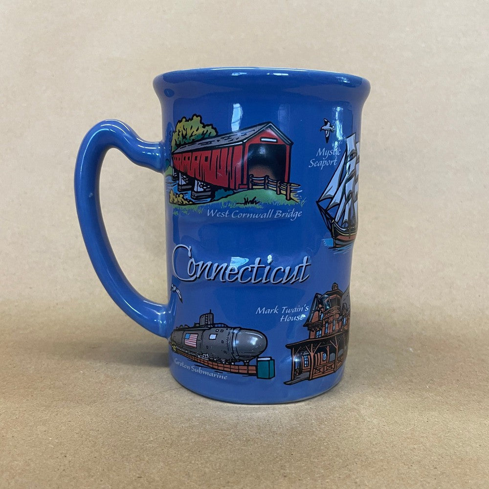 Connecticut Landmarks Embossed Mug