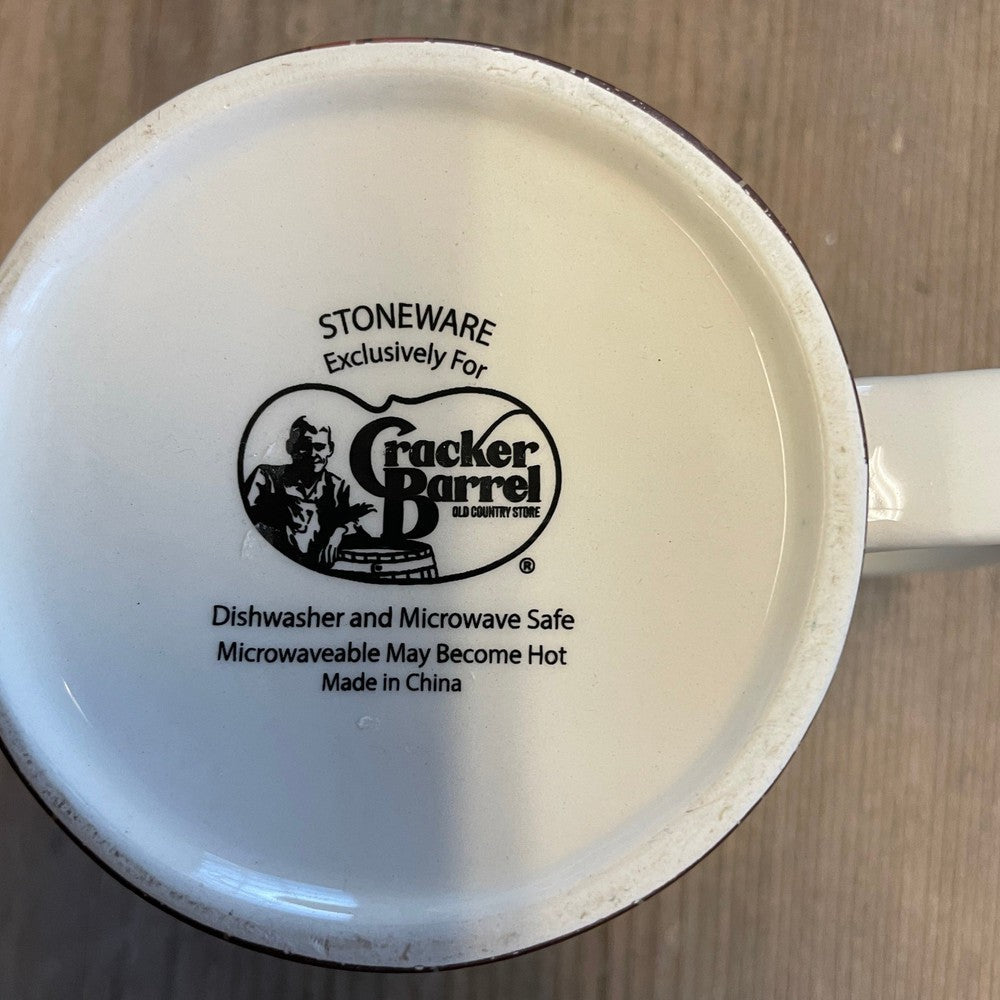 Cracker Barrel Checkerboard Restaurant Mug