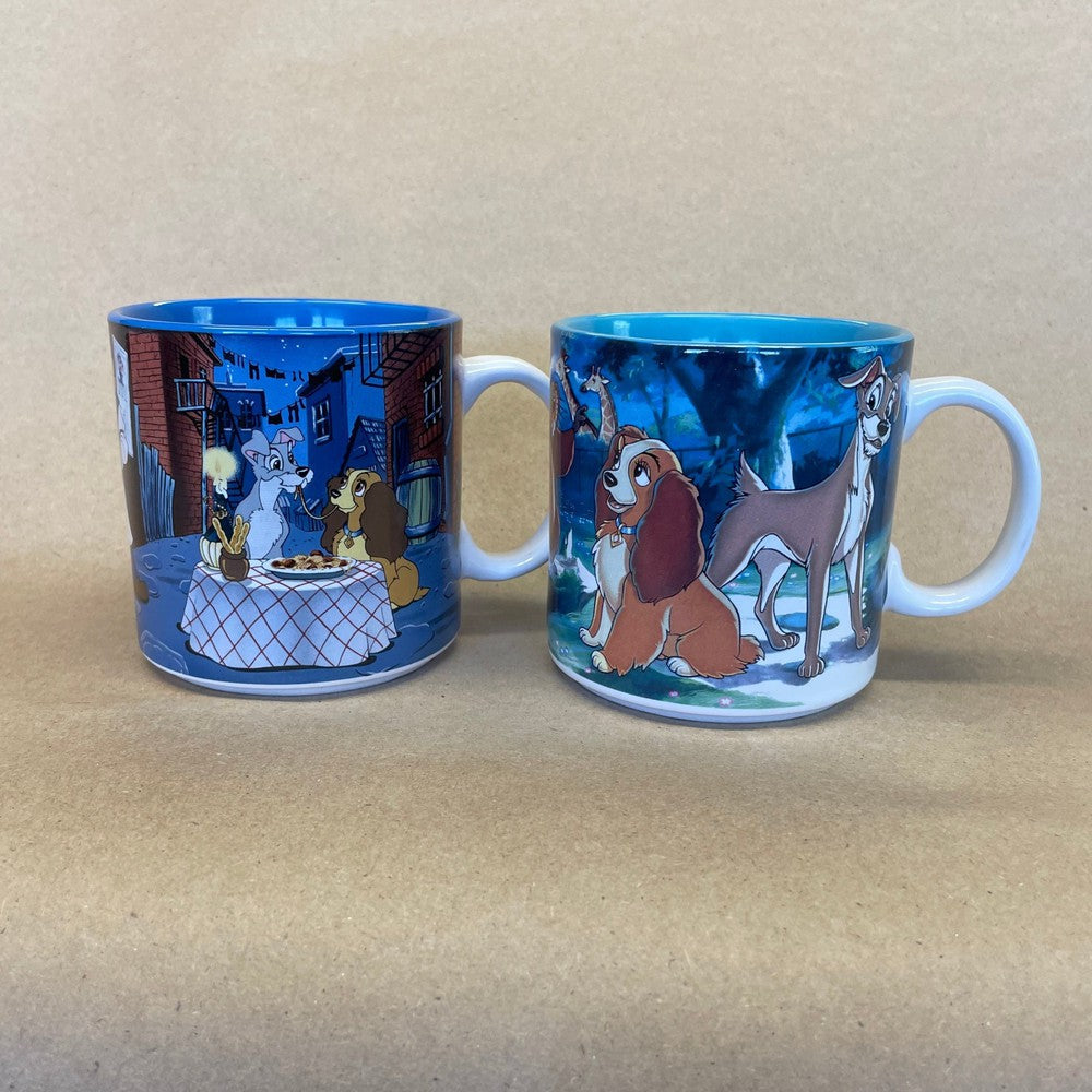 Disney Lady and the Tramp Scene Mugs-Pair