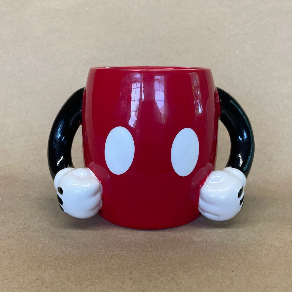 Disney Mickey Mouse Pants Buttons with Arms Handles Mug
