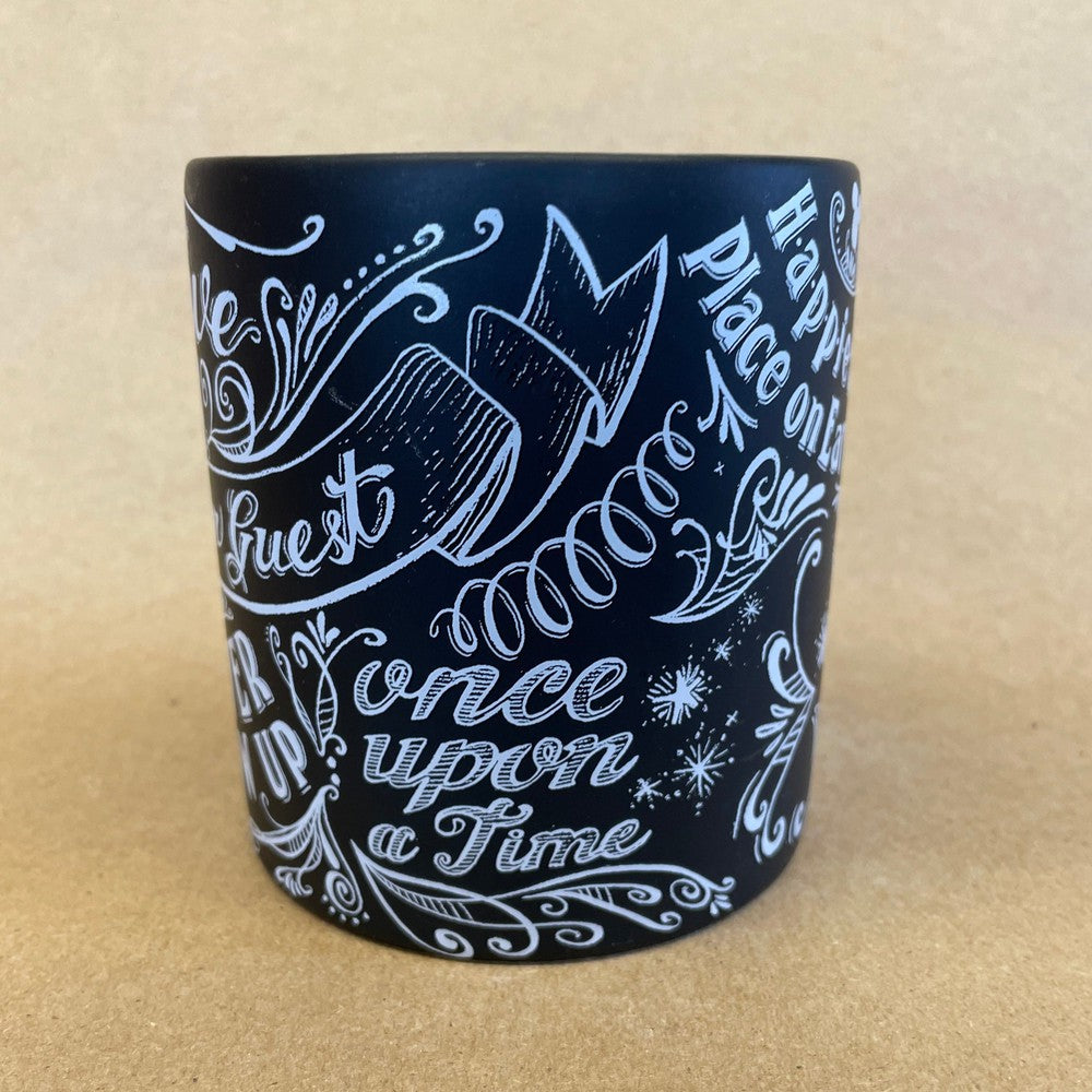 Disney Parks Black/White Chalkboard Happiest Place on Earth Mug