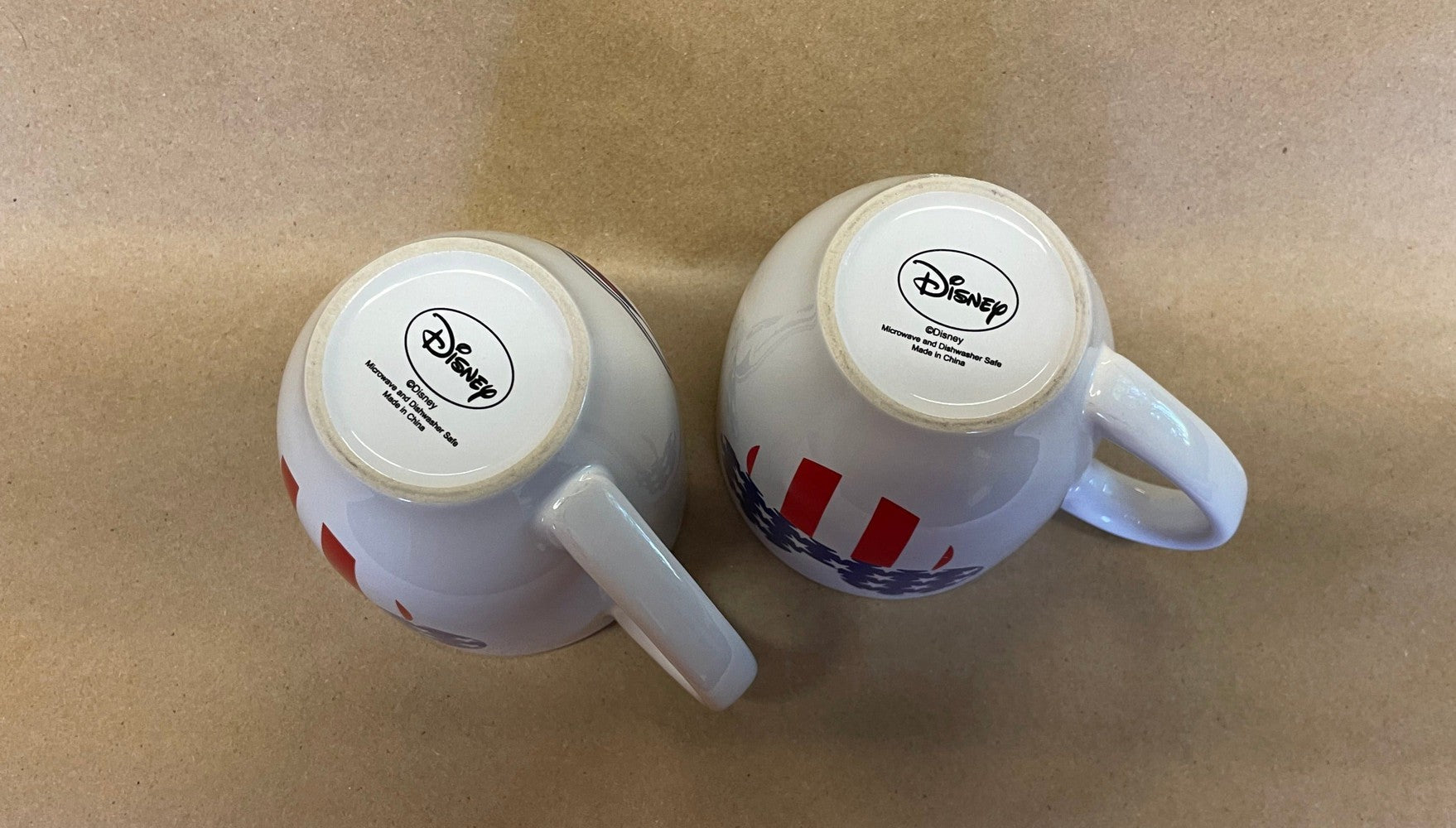 Disney Stars and Strips Mickey Mouse Mugs-Pair