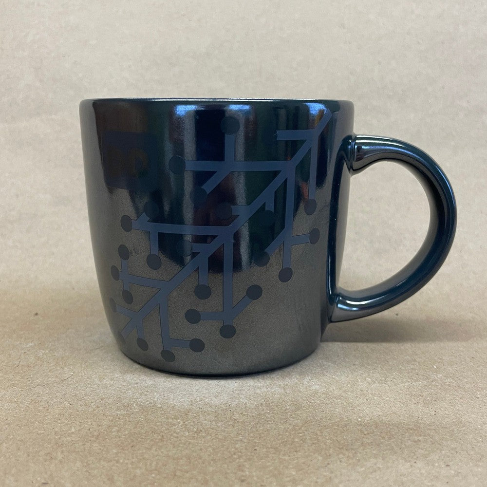 Dunkin' Donuts Iridescent Black Holly Branch Mug-2014