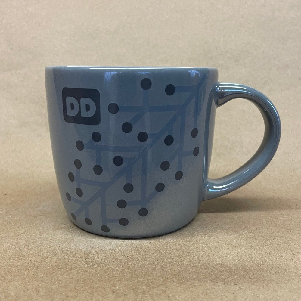 Dunkin' Donuts Iridescent Grey Holly Branch Mug-2014