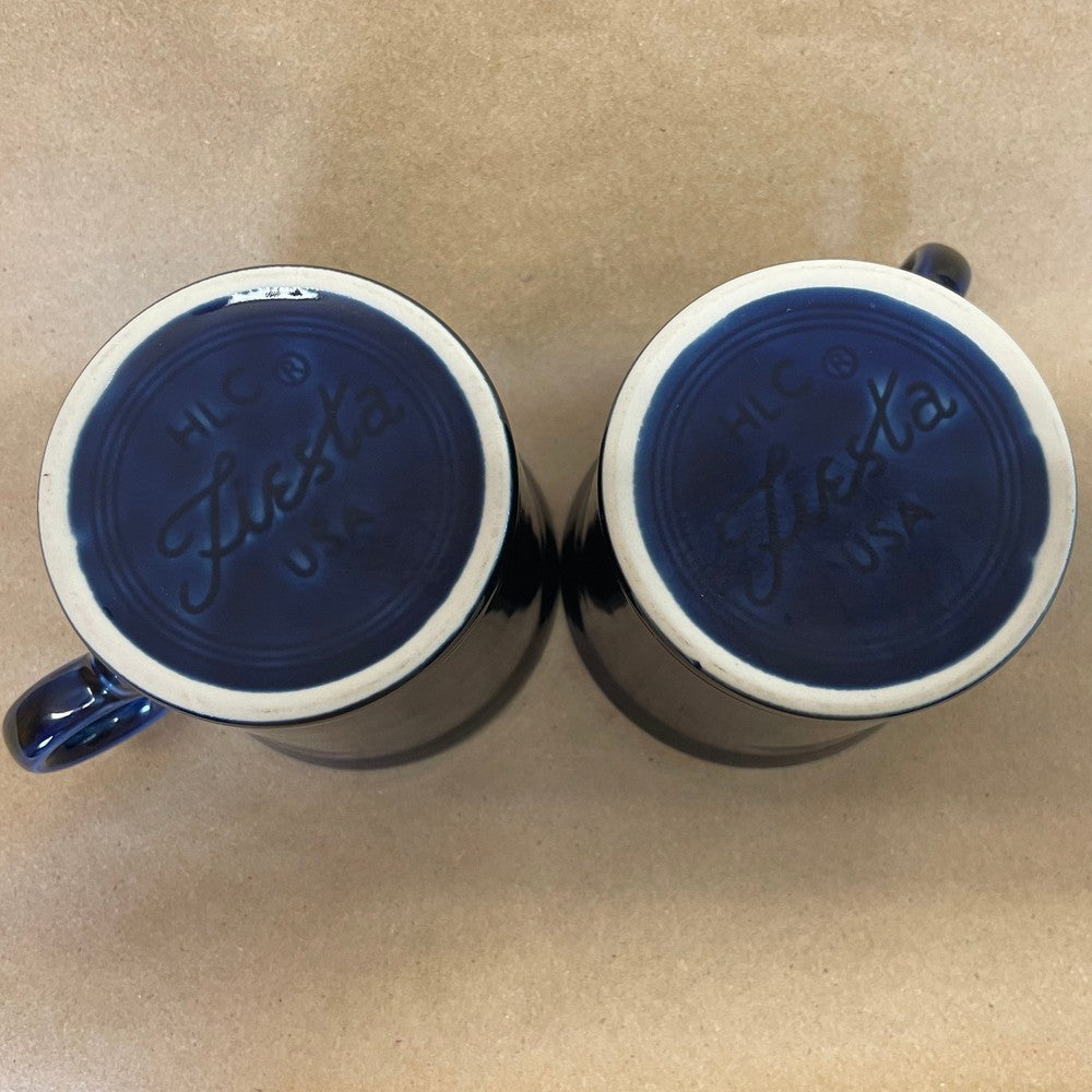 Fiesta Cobalt O Ring Handle Mugs-Pair