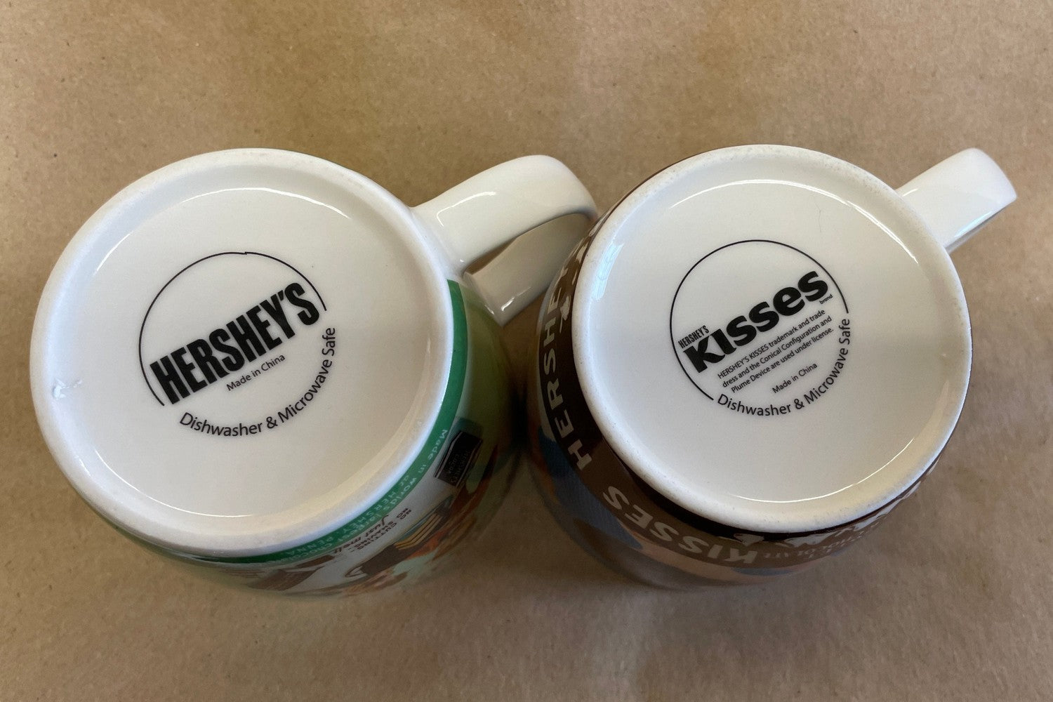 Hershey's Baking Chocolate Cocoa and A Kiss for You Mugs-Pair