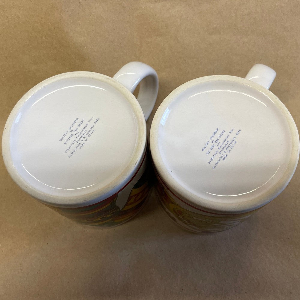 Holiday Splendor by Riviera Van Beers Mugs-Pair