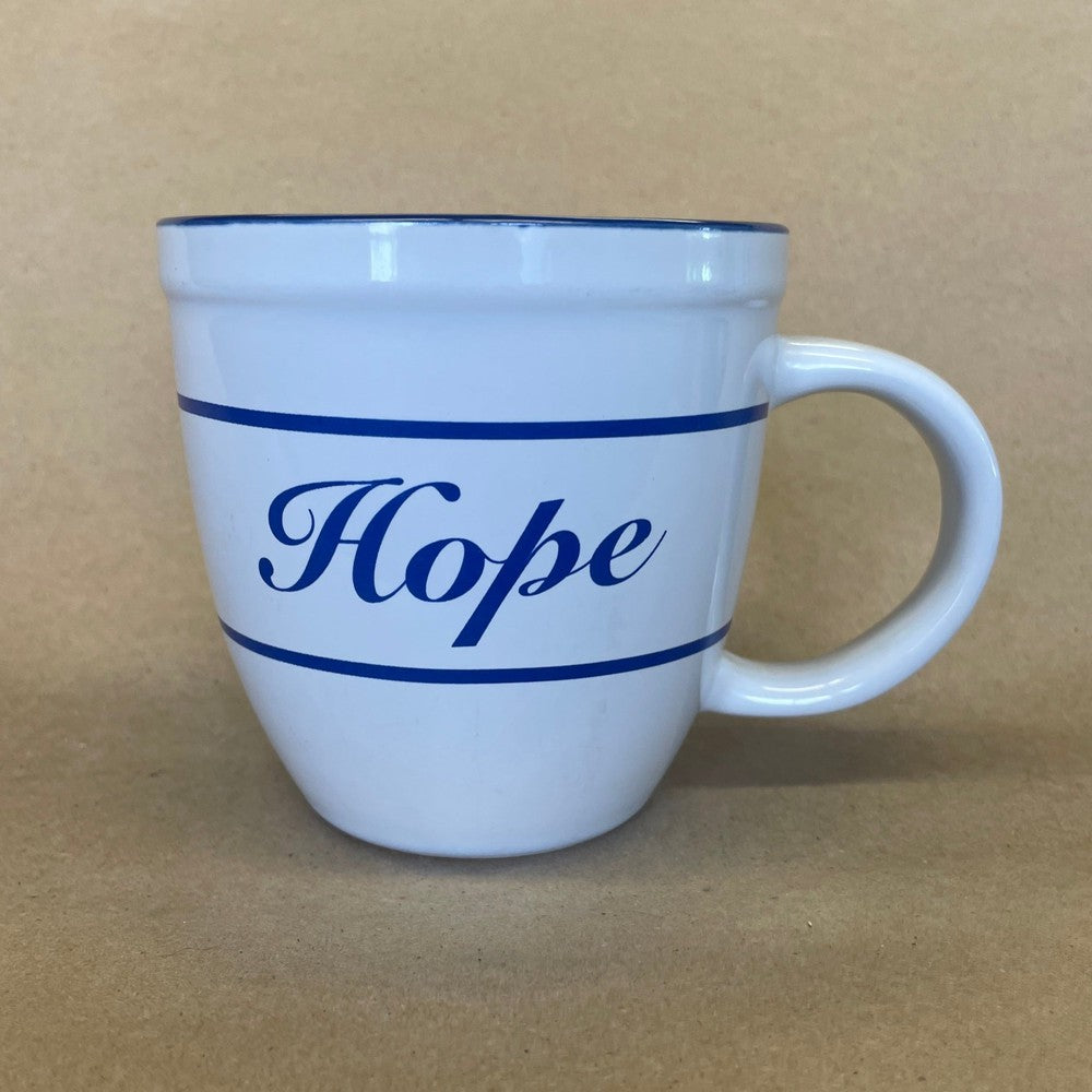 Hope White with Blue Stripe Mug