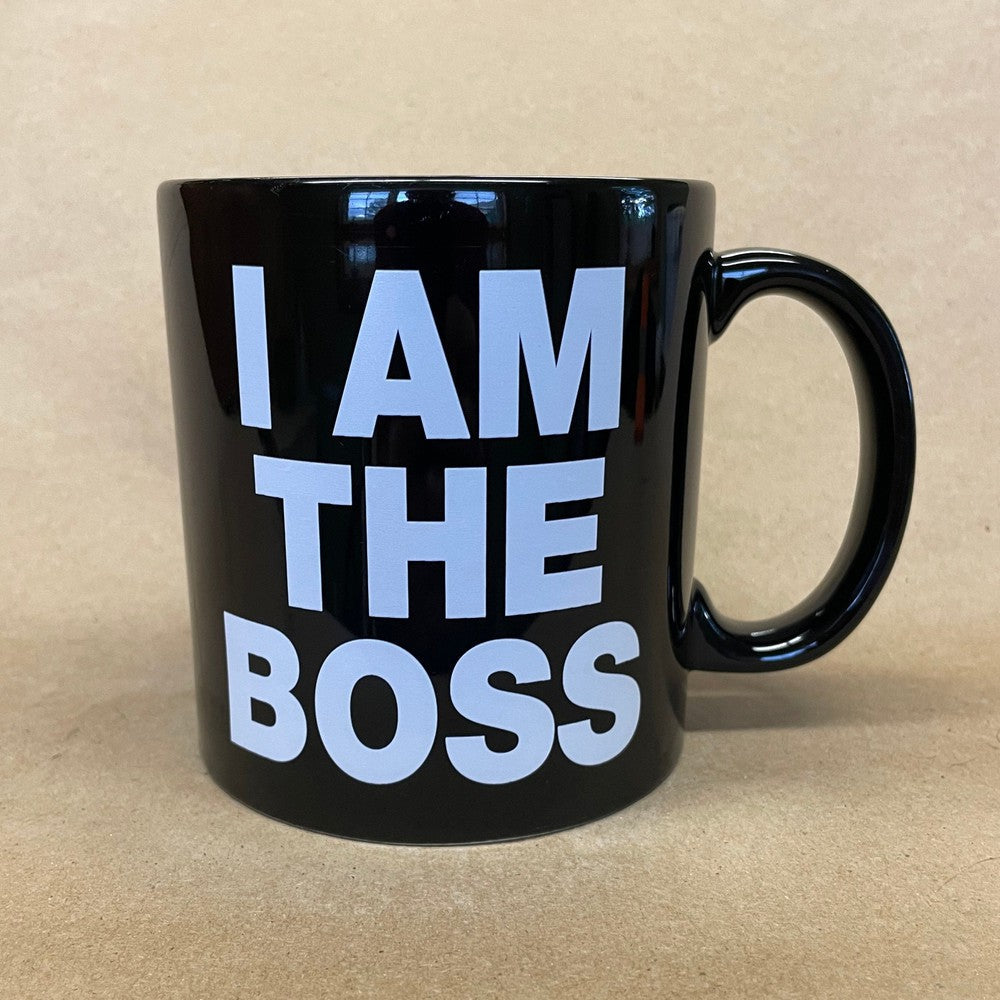 I Am The Boss Black Mug