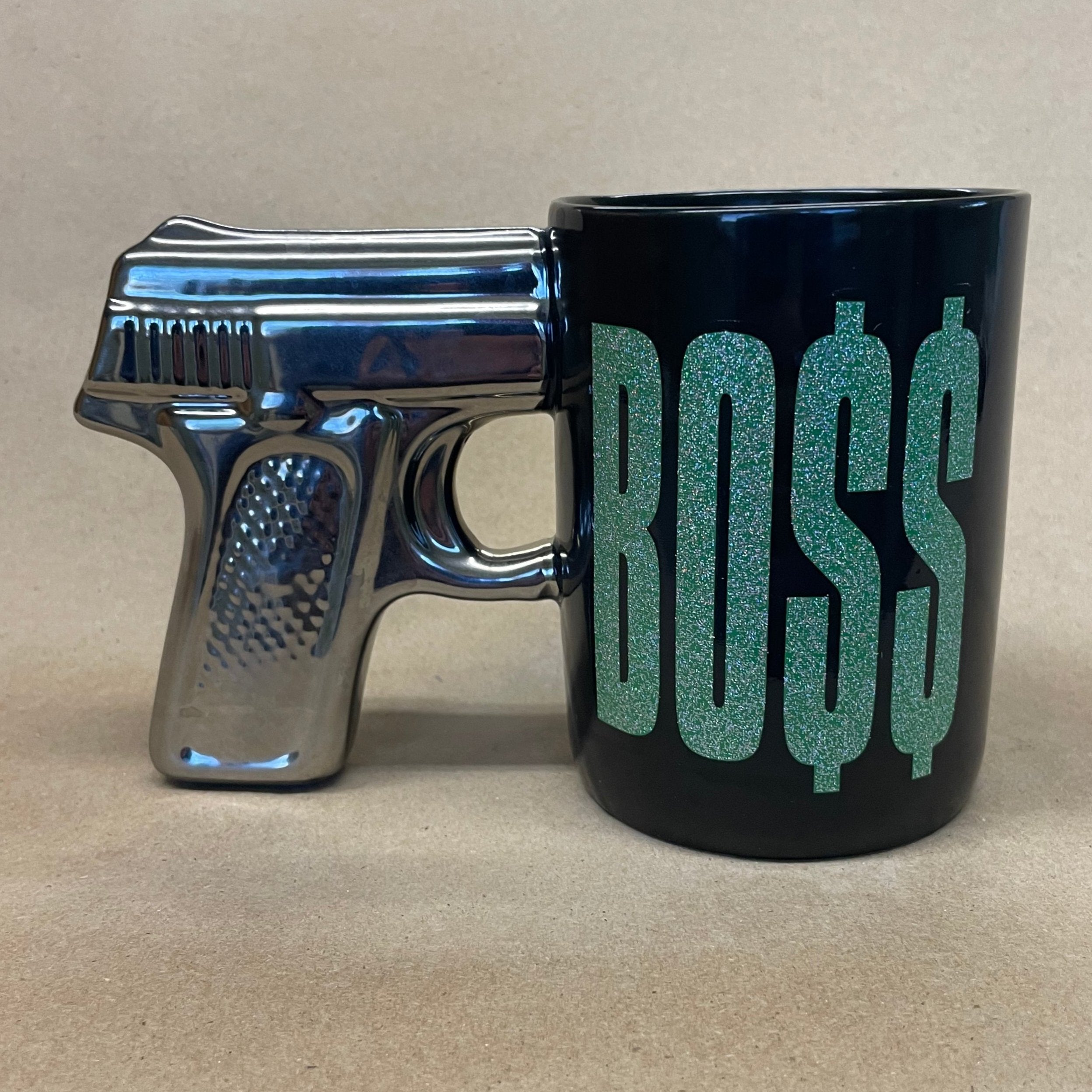 Just Funky BO$$ Gun Handle Mug