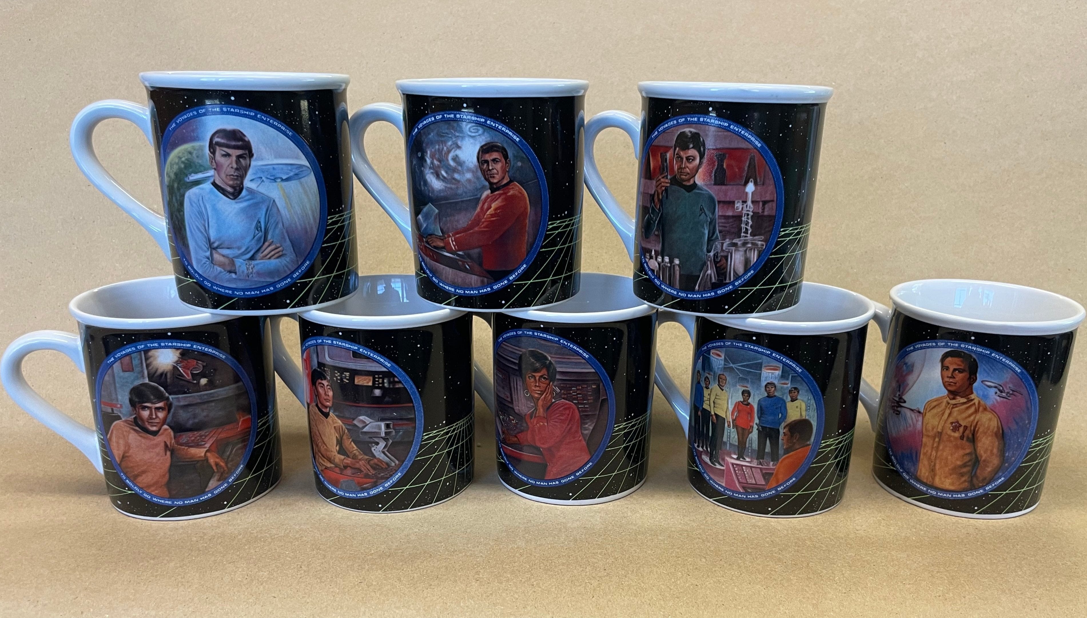 Star Trek OG Ernst Hamilton Collection Character Mugs-1983 Complete Set of 8