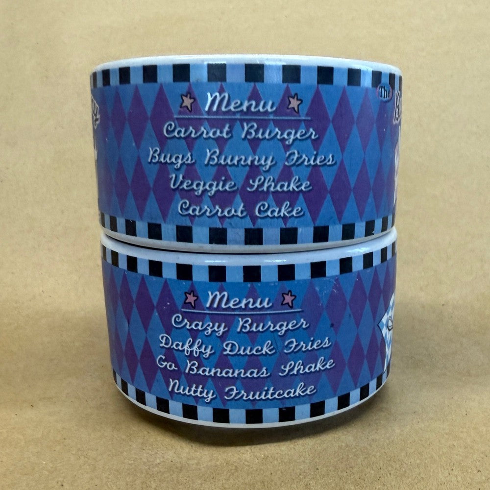 Looney Tunes Bugs Bunny Daffy Duck Diner Mugs Pair-1998