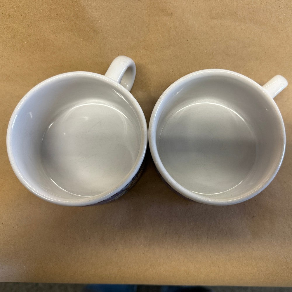 Looney Tunes Bugs Bunny Daffy Duck Diner Mugs Pair-1998