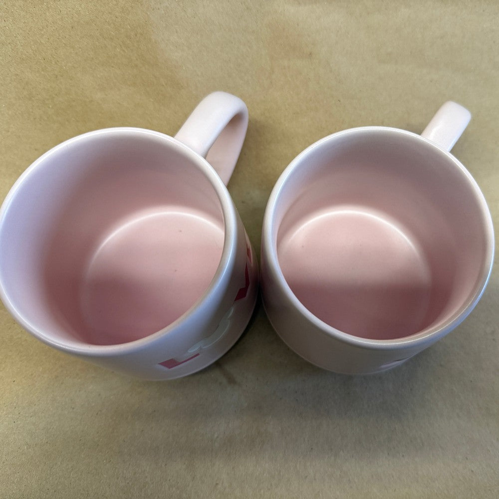 Disney Mickey Minnie Mouse Love Embossed Ears Mugs-Pair