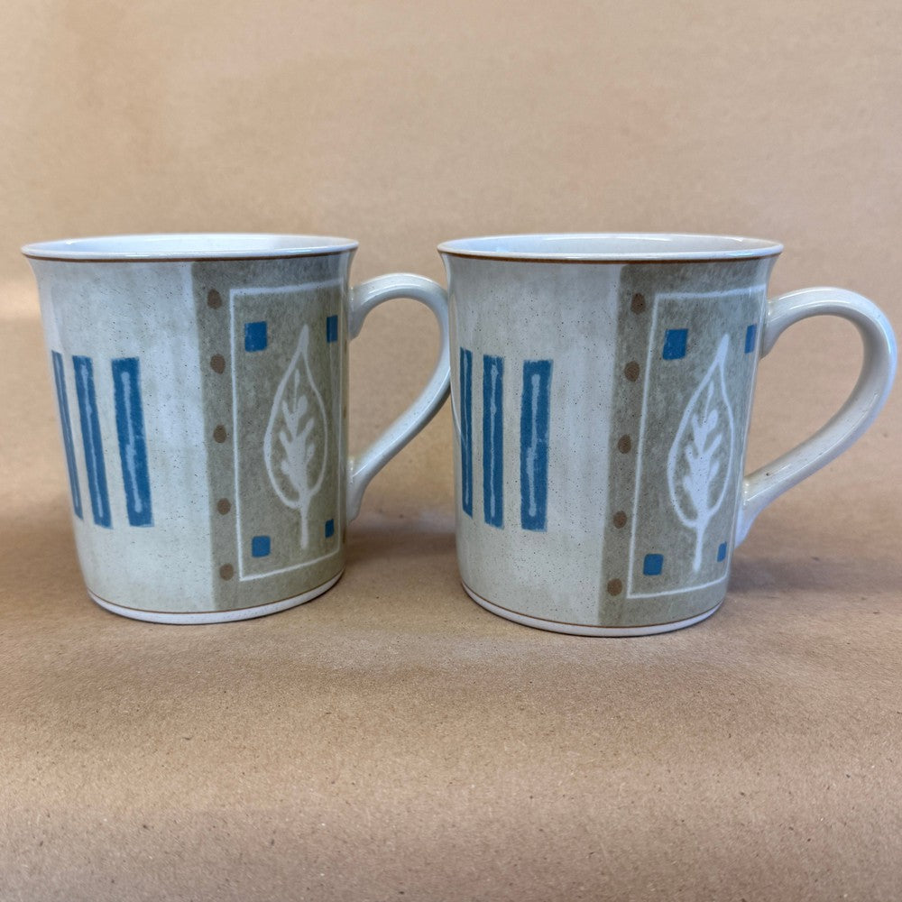 Mikaska Causal Classics Country Quilt Mugs-Pair