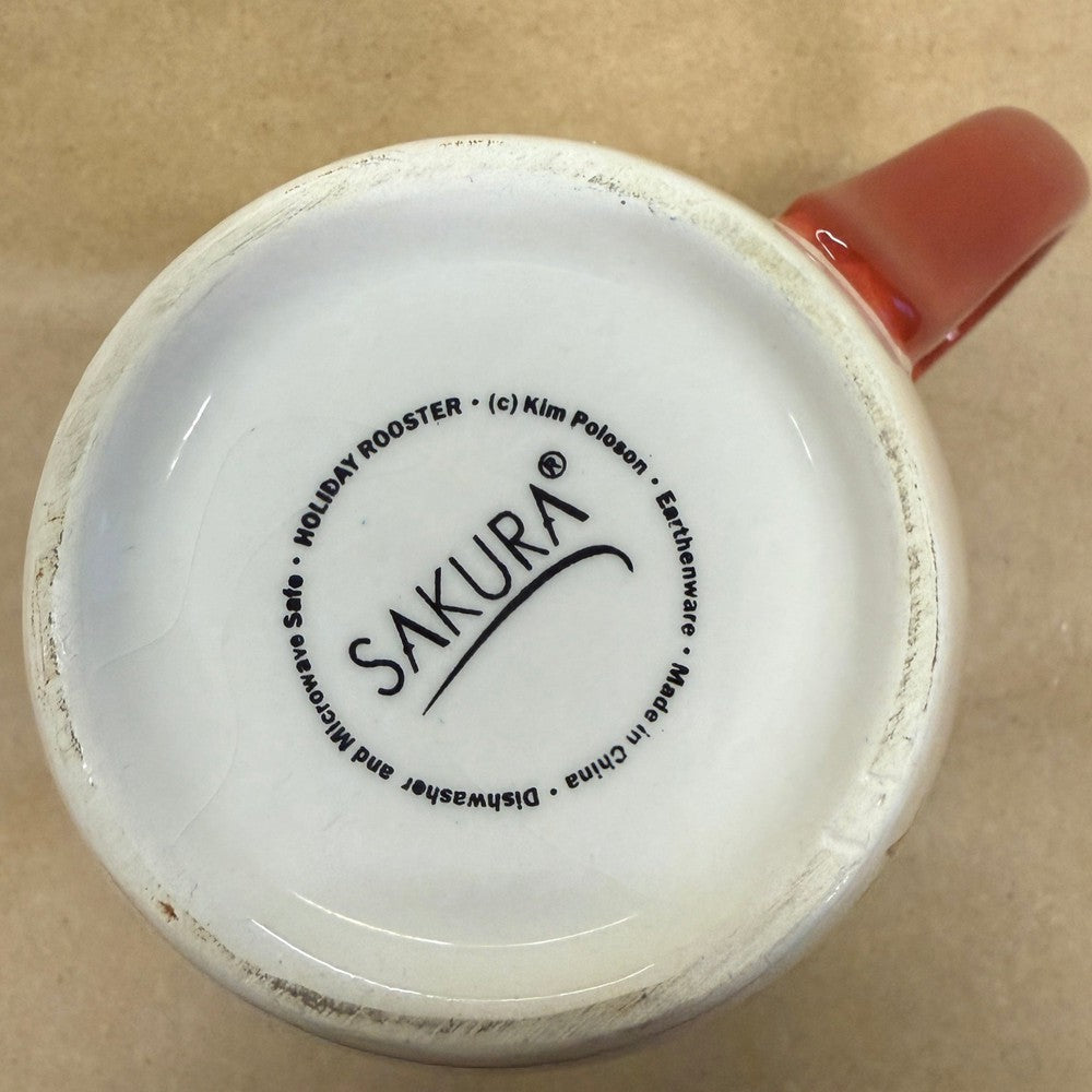 Sakura Holiday Rooster Mug