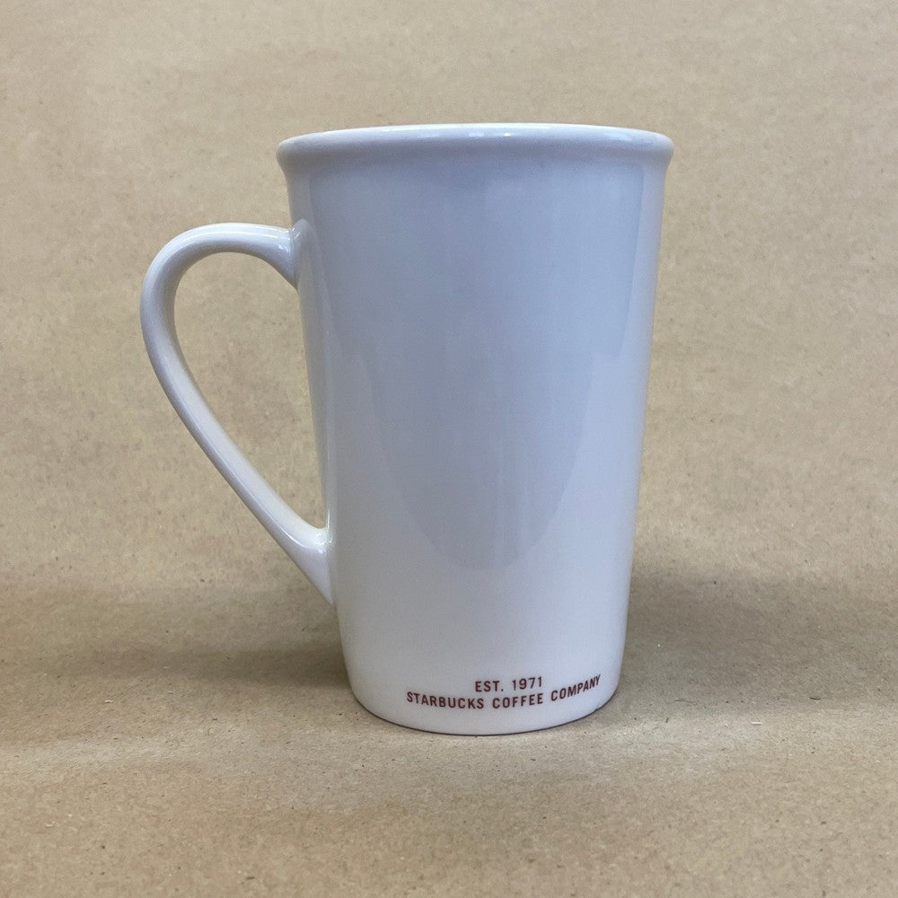 Starbucks White Tall 12 Ounces Mug-2010