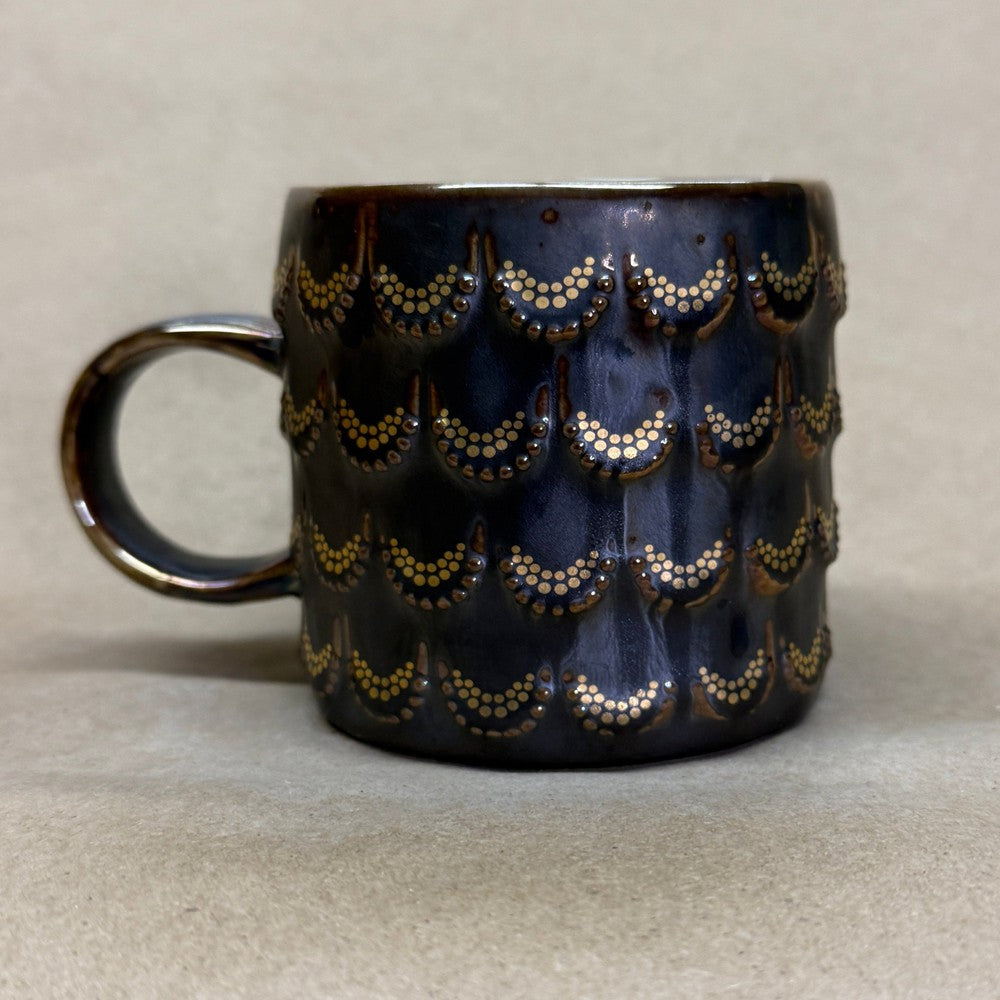 Starbucks Anniversary Mermaid 3D Gold Scale Mug-2015