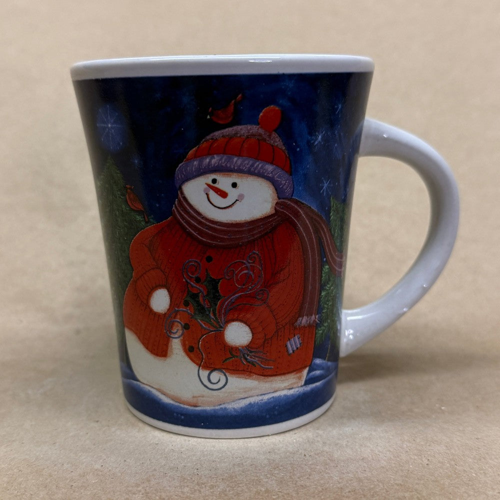 Snowman Cardinal Holiday Mug
