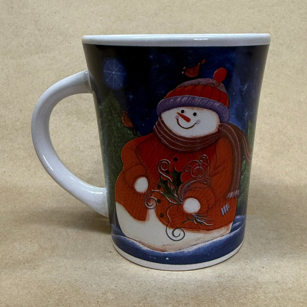Snowman Cardinal Holiday Mug