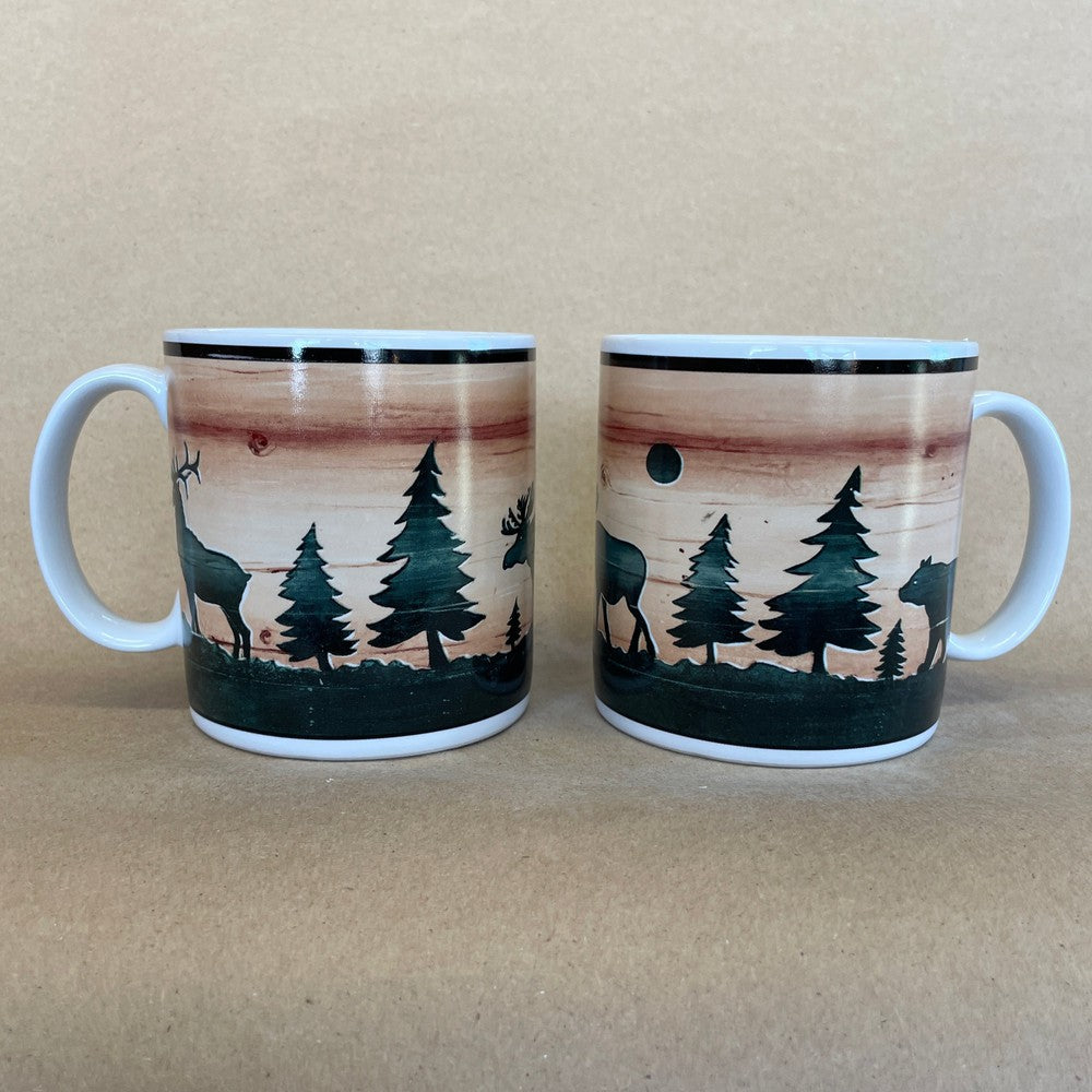 Sakura David Carter Brown Collection Log Cabin Mugs-Pair 2001