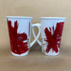 Starbucks Red Christmas Starburst Mugs-Pair 2014