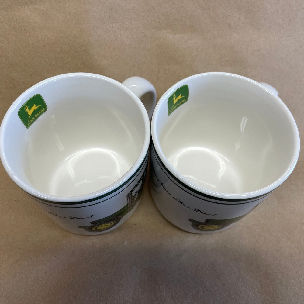 Gibson John Deere Nothing Runs Like a Deere Tractor Mugs-Pair