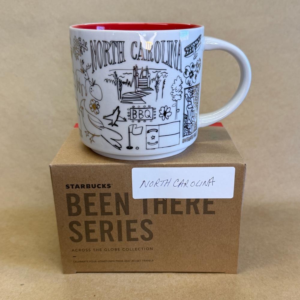 Starbucks Been There Series North Carolina Holiday Gold Mug NIB-2018