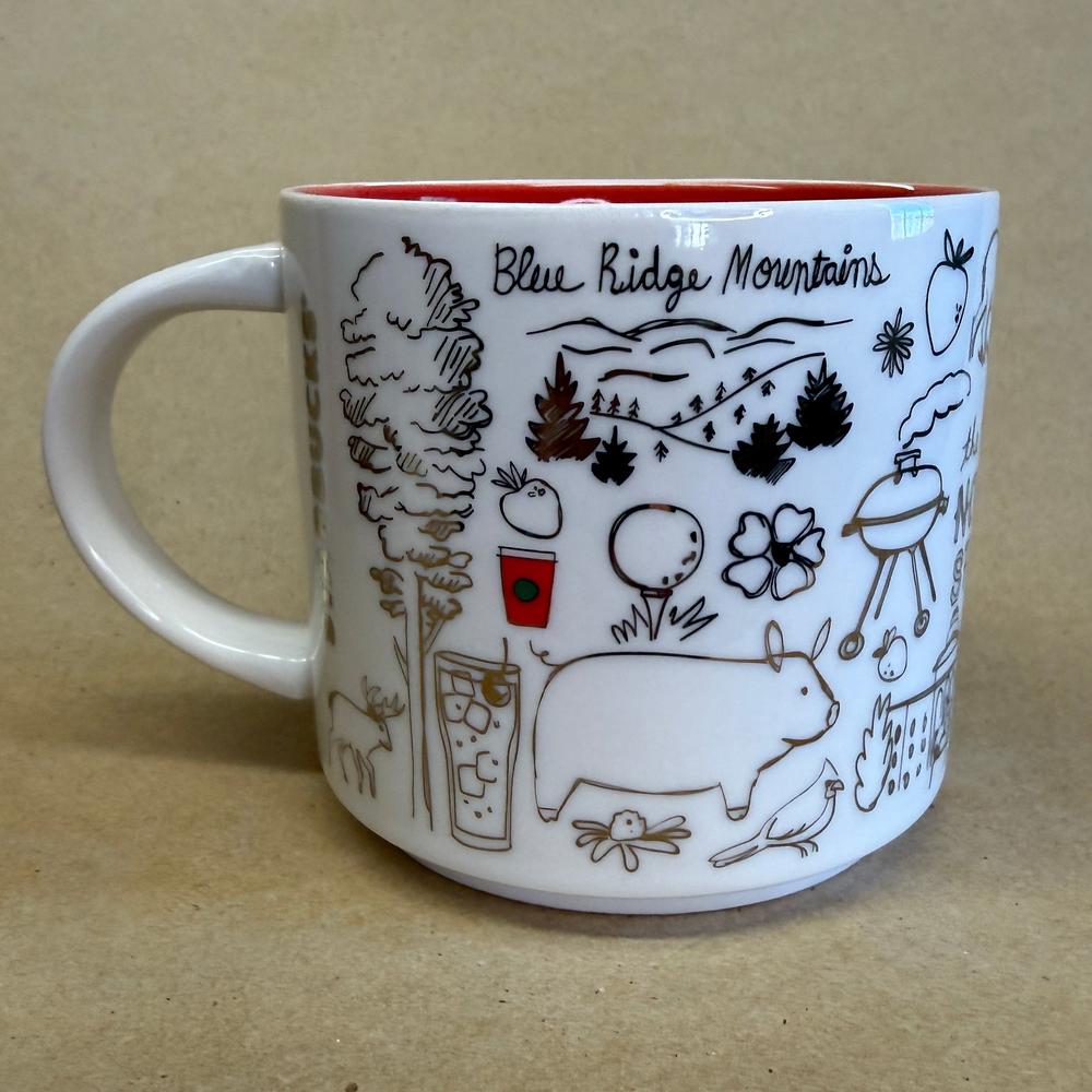 Starbucks Been There Series North Carolina Holiday Gold Mug NIB-2018