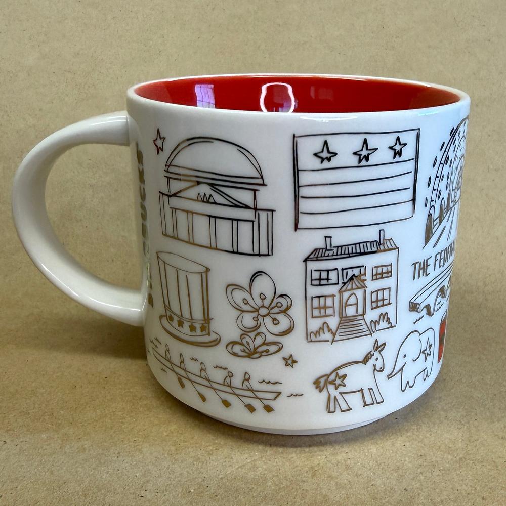 Starbucks Been There Series Washington DC Holiday Gold Mug NIB-2018