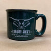 M Ware Cowboy Jack's Heavy Green Speckled Mug