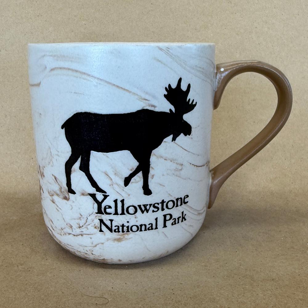 Yellowstone National Park Moose Marbled Mug