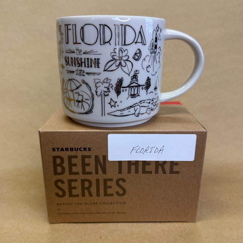 Starbucks Been There Series Florida Holiday Gold Mug NIB-2018