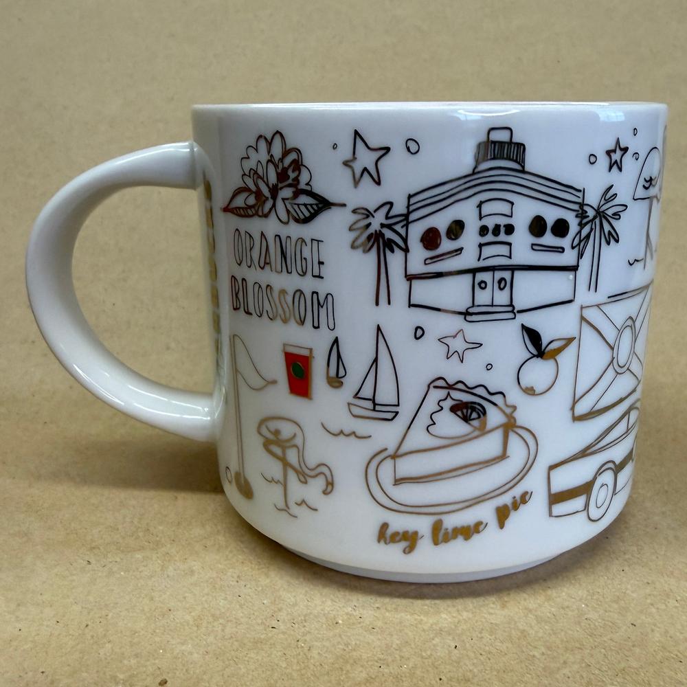 Starbucks Been There Series Florida Holiday Gold Mug NIB-2018