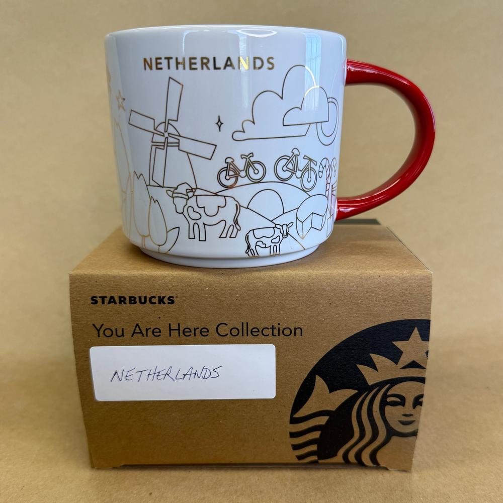 Starbucks You Are Here Series Netherlands Gold Holiday Mug NIB-2018