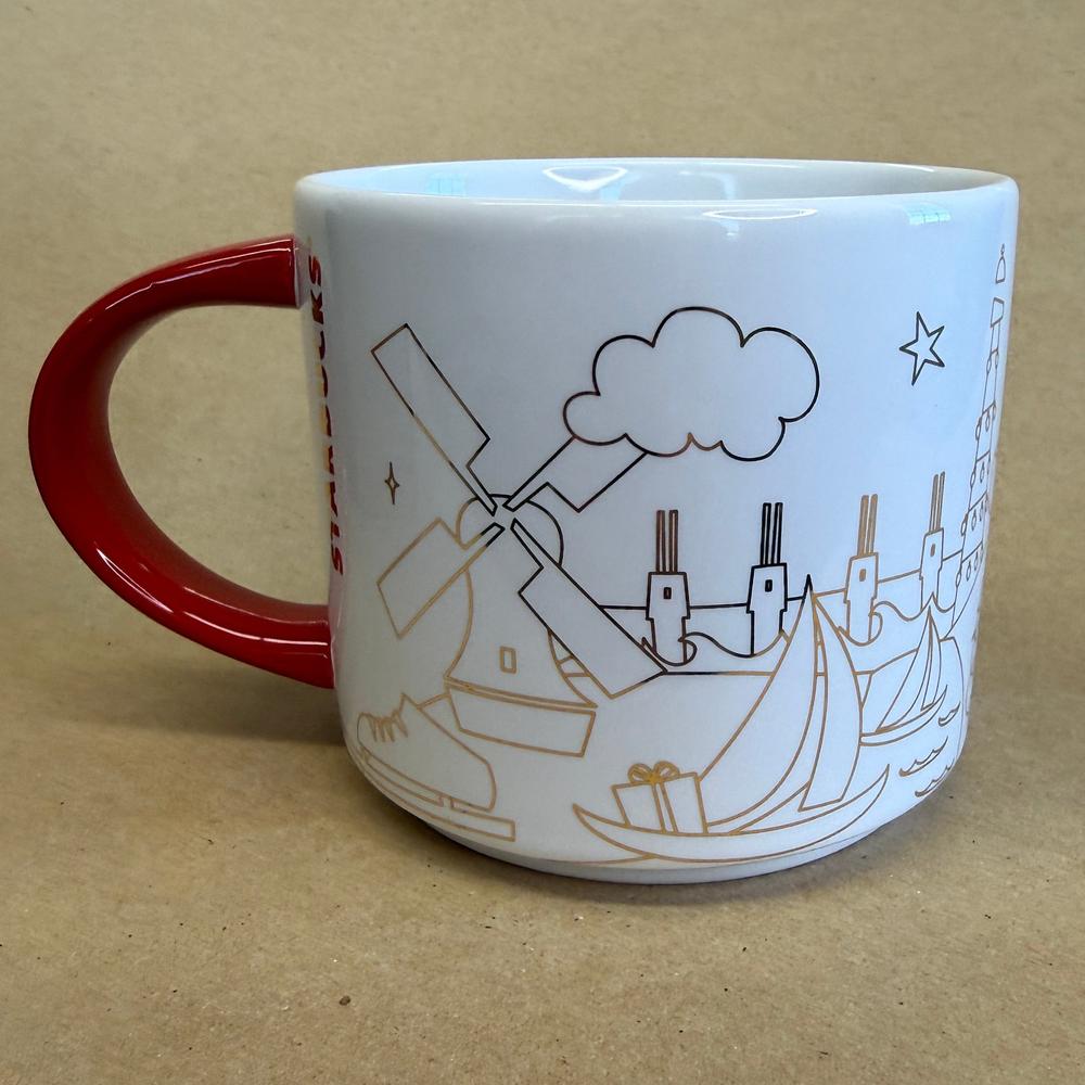 Starbucks You Are Here Series Netherlands Gold Holiday Mug NIB-2018