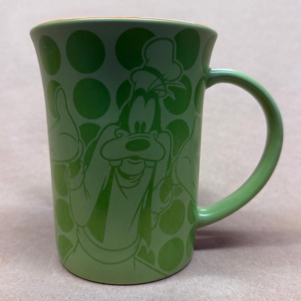 Disney Parks Goofy Green Polka Dots Mug